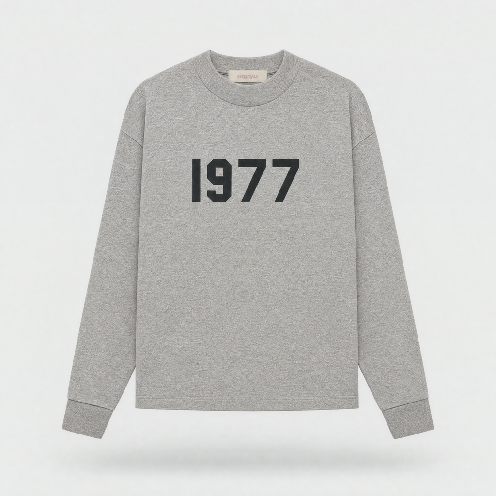 1977 Essentials T-Shirt Manches Longues – Dark Oatmeal