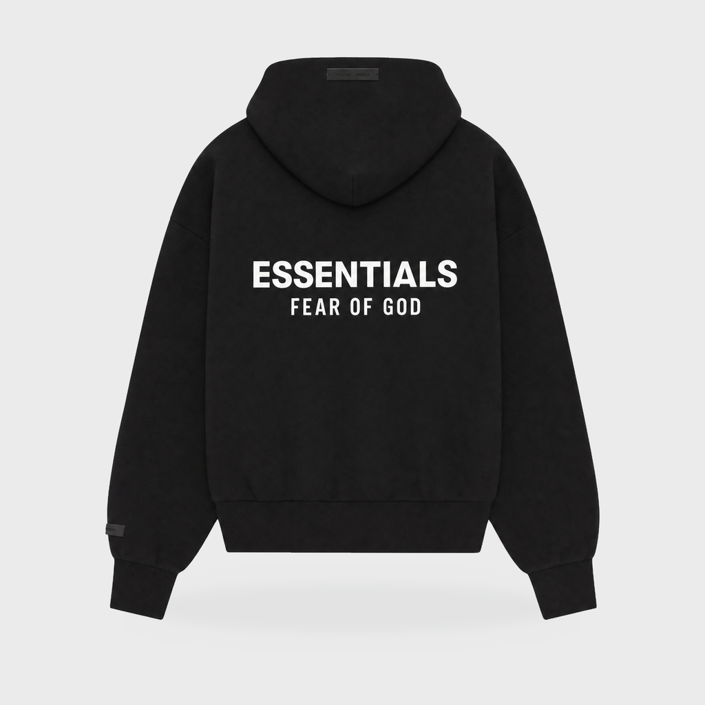 AS25 Essentials Hoodie – Jet Black