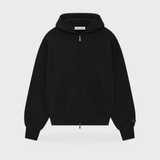 Zip Hoodie Essentials – Jet Black (AS25)