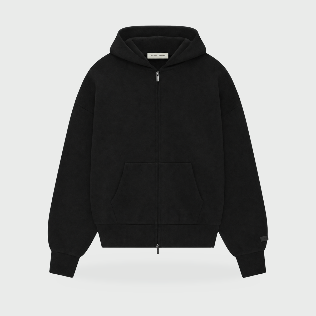 AS25 Essentials Zip Hoodie – Jet Black