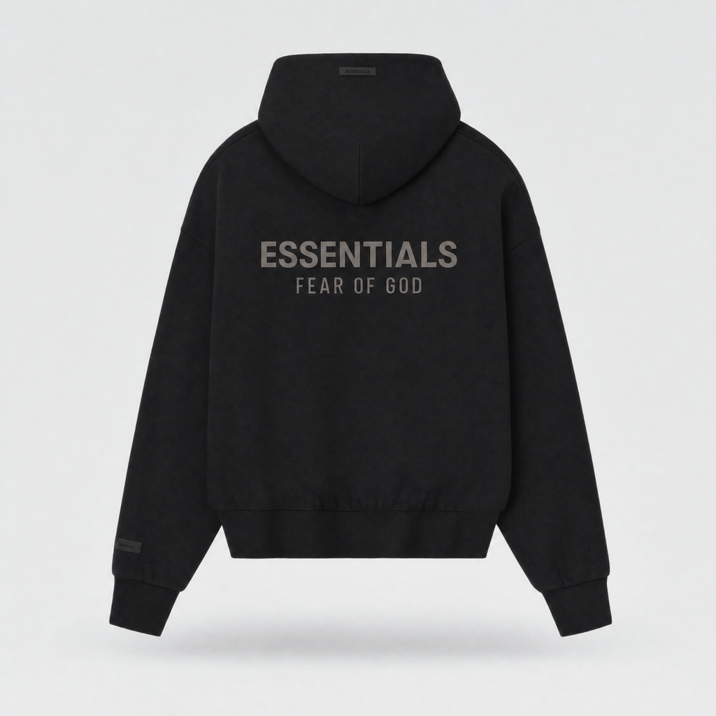 SP25 Essentials Zip Hoodie – Jet Black