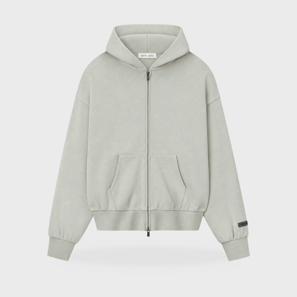 SP25 Essentials Zip Hoodie – Abbey Stone