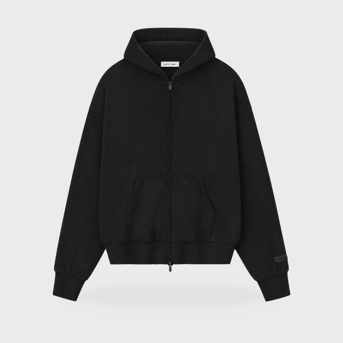 SP25 Essentials Zip Hoodie – Jet Black