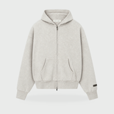 Zip Hoodie Essentials – Stone Heather (SP25)