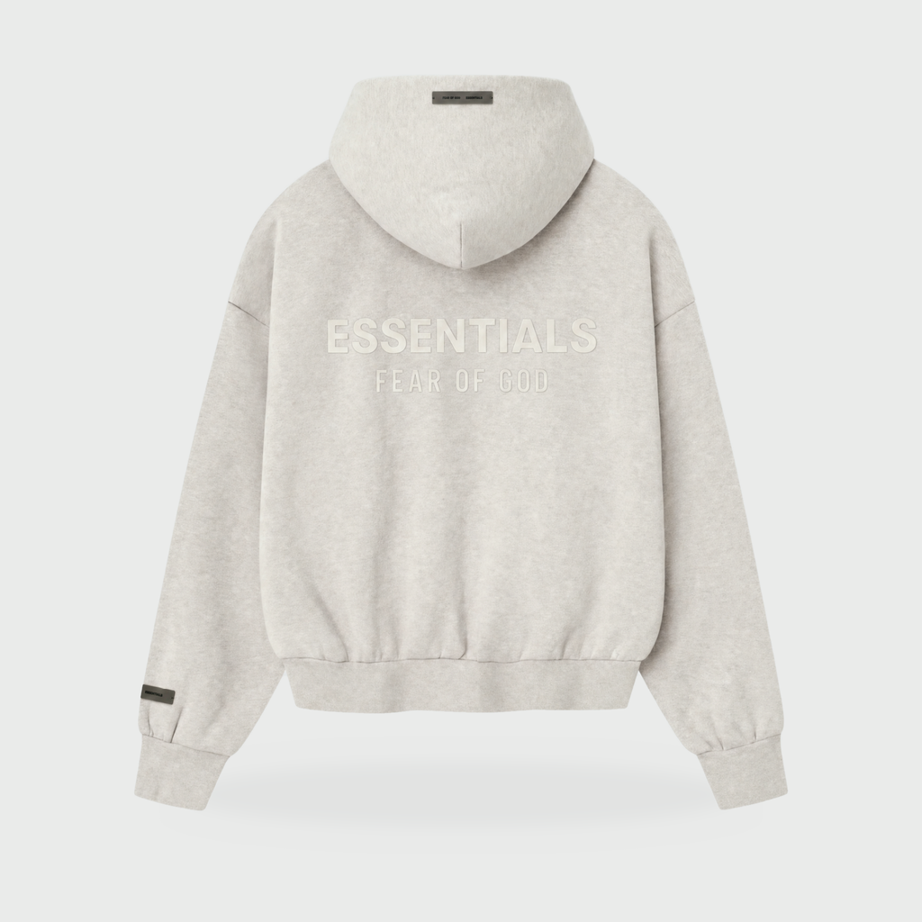 SP25 Essentials Zip Hoodie – Stone Heather
