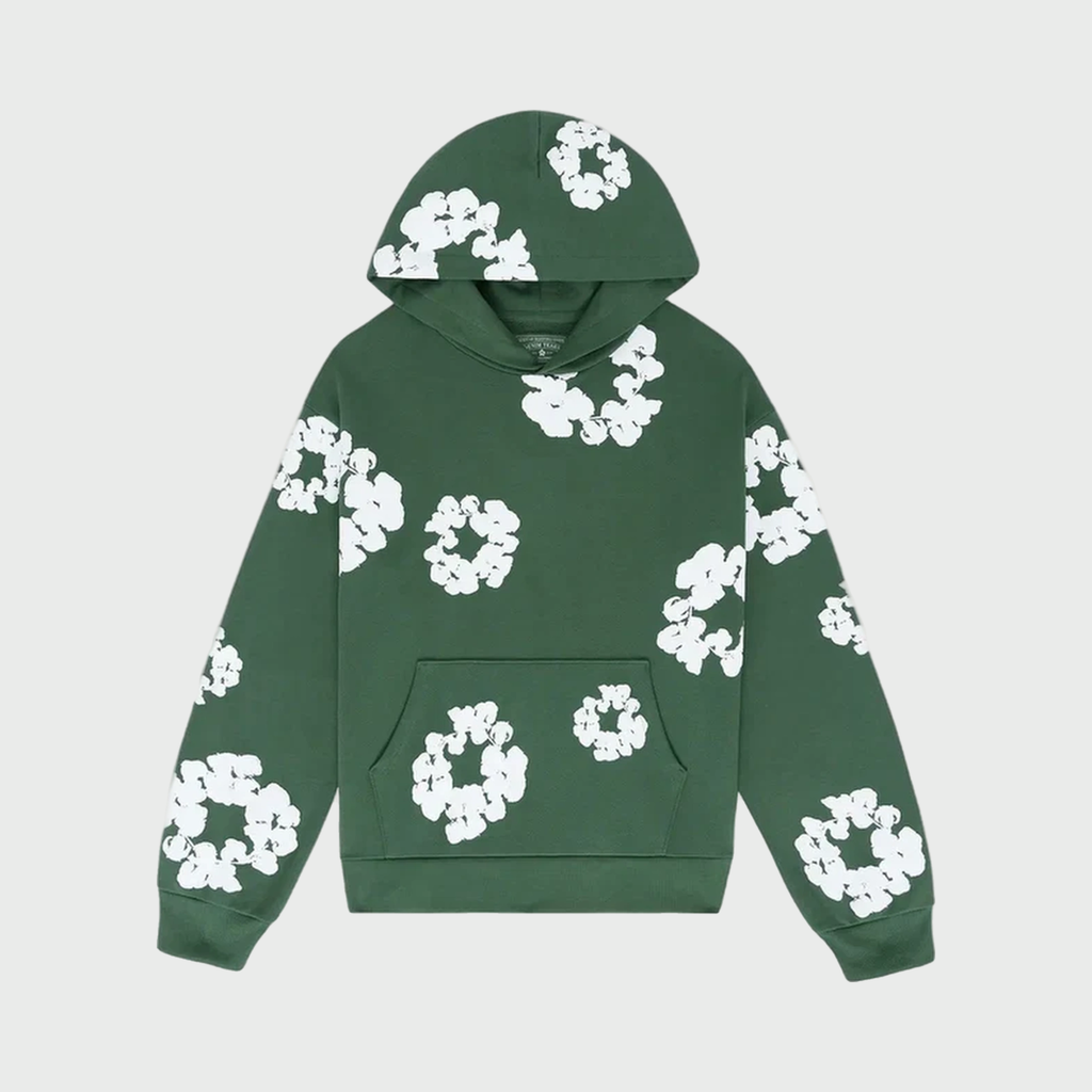 Hoodie The Cotton Wreath Powder Green
