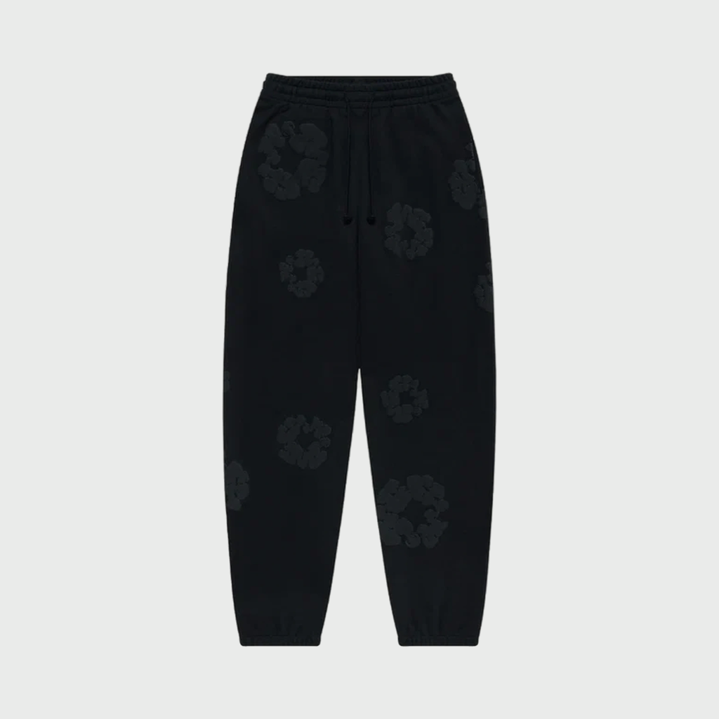 Sweatpant Cotton Wreath Black Monochrome