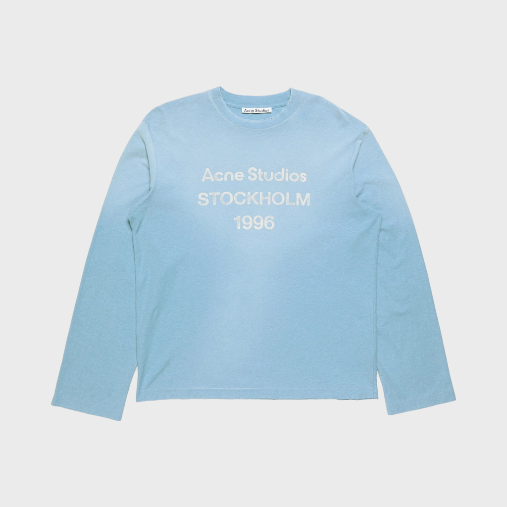 T-shirt manches longues logo 1996 - Bleu bleuet