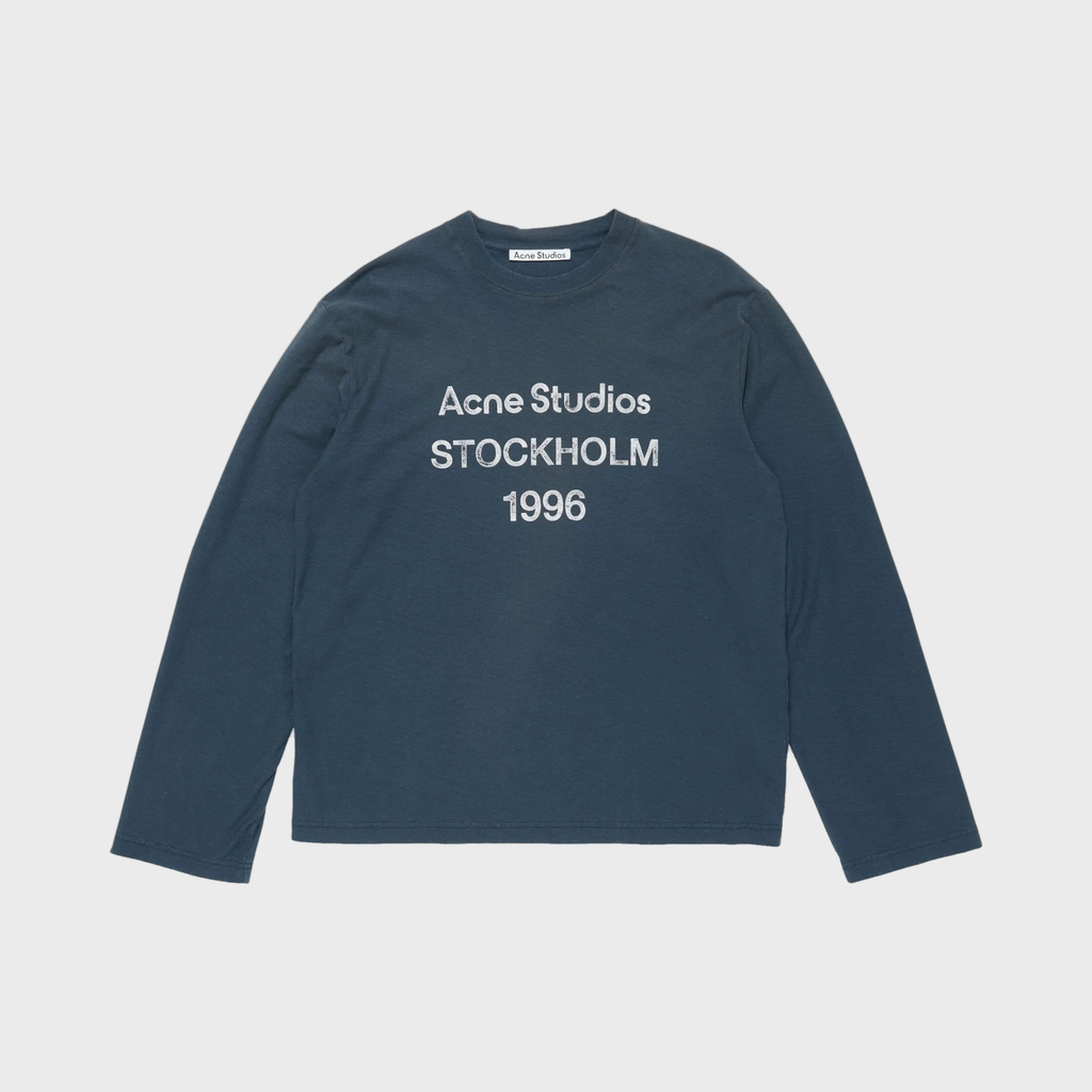 T-shirt manches longues logo 1996 - Bleu profond