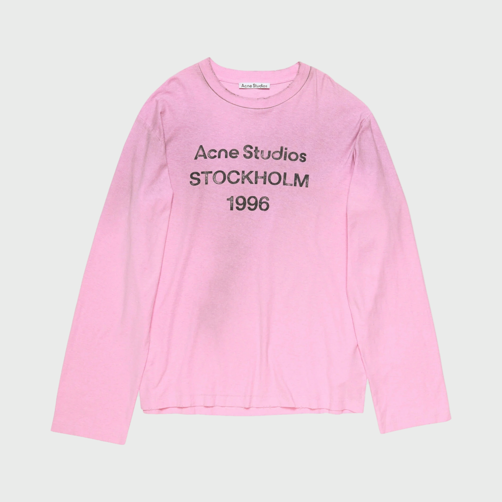 T-shirt manches longues logo 1996 - Rose bonbon