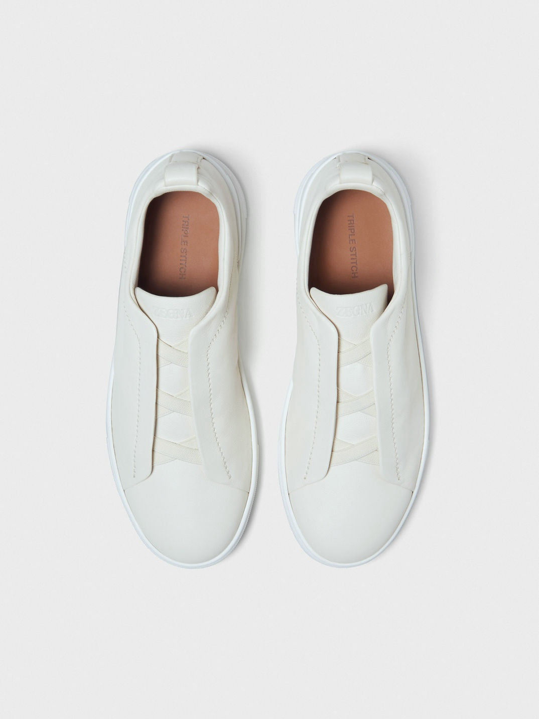 Triple Stitch cuir – Blanc