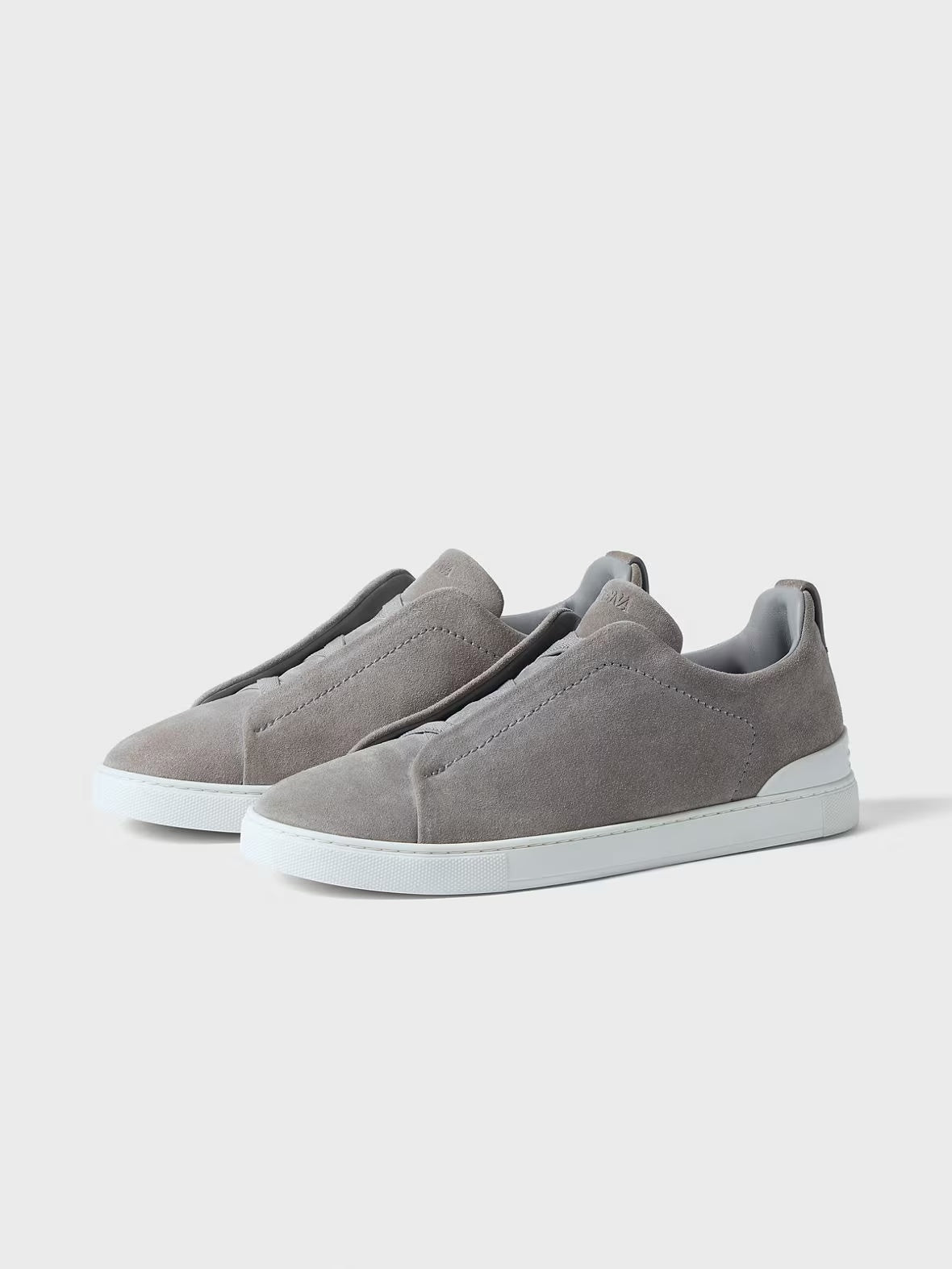Triple Stitch daim – Gris chiné