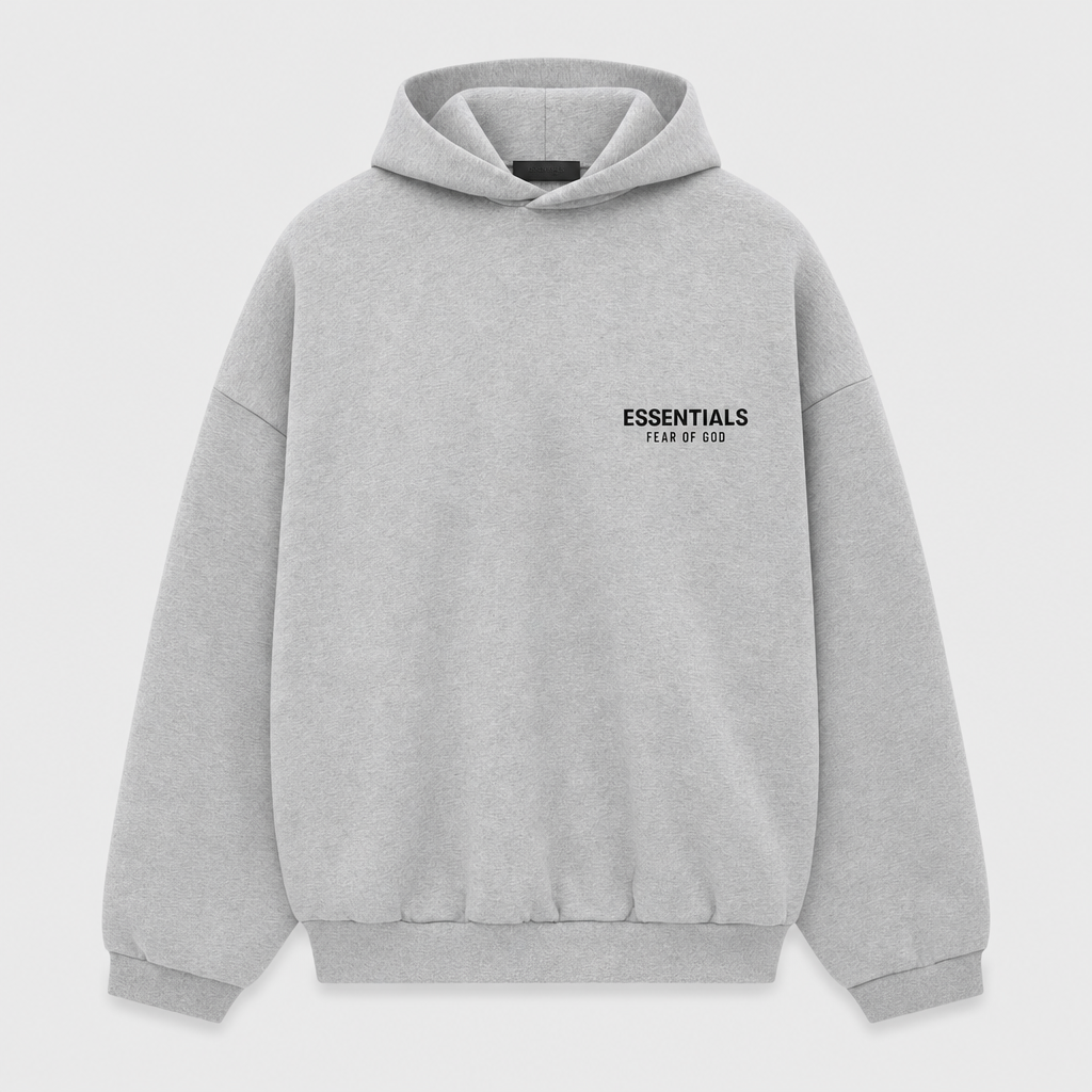 FW25 Esssentials Hoodie  — Heather Stone