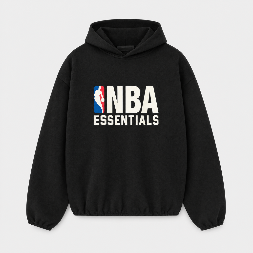 FW25 Esssentials Hoodie  — Jet Black