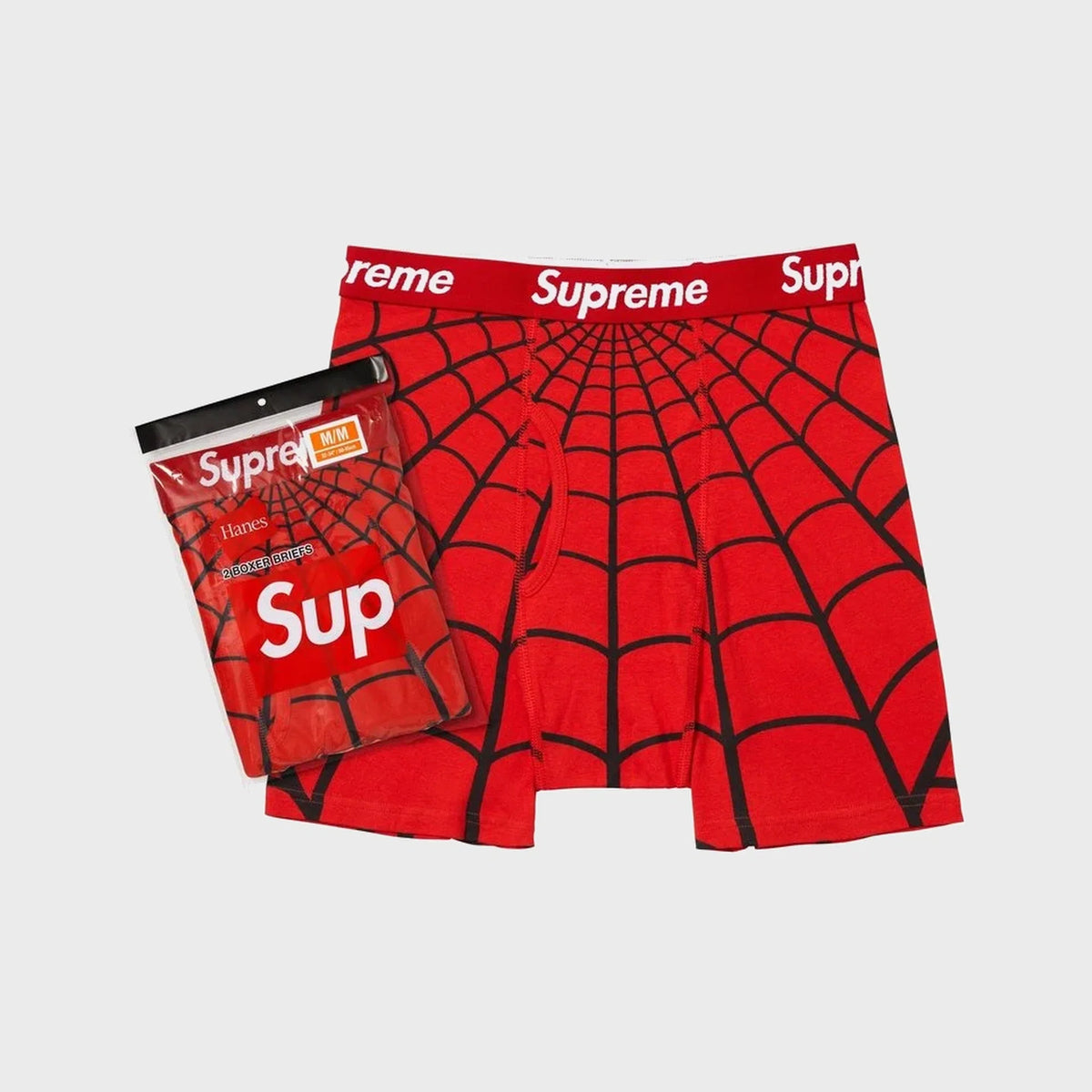 Hanes Spider-Man Boxer Briefs (2 Pack) Red